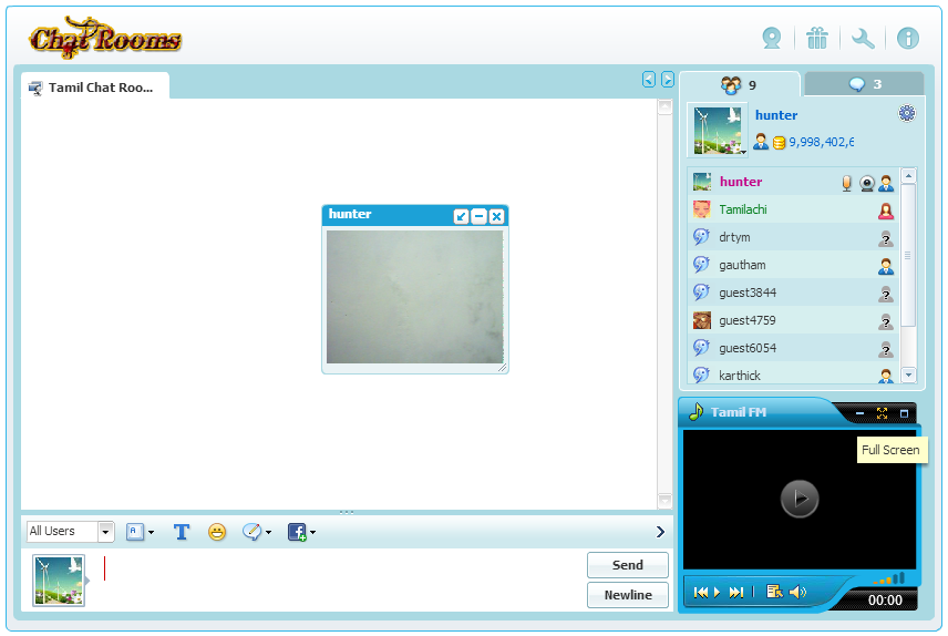 Online video chat rooms